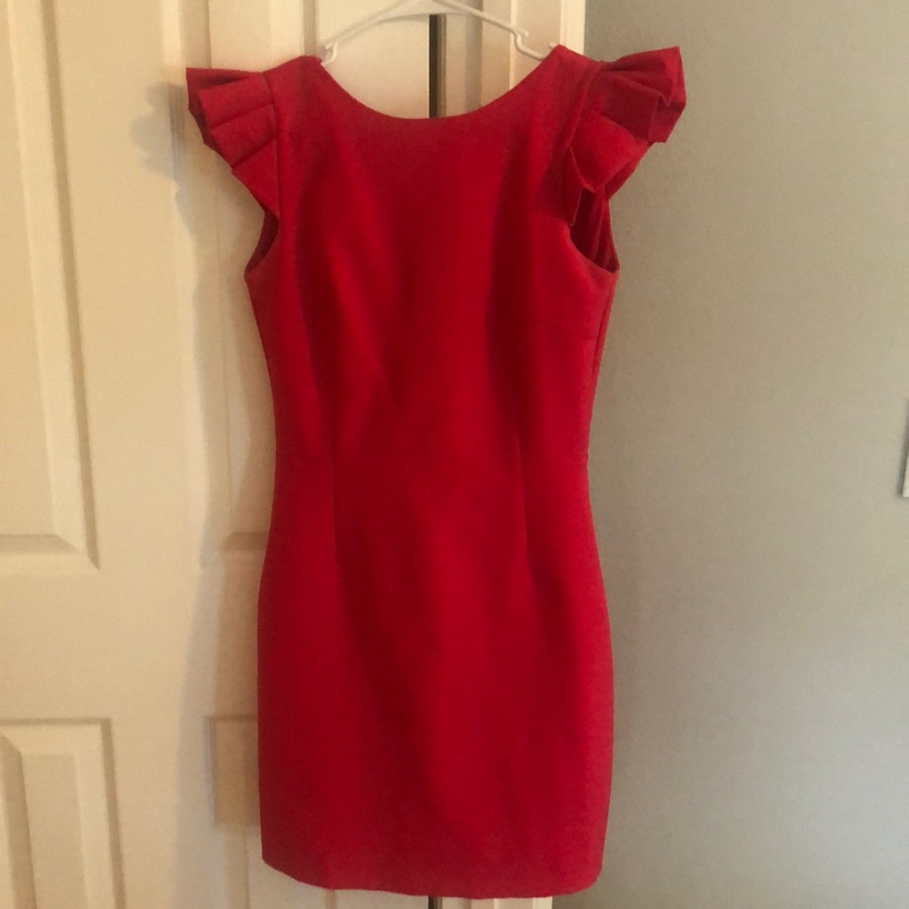 Zara Basic Collection Bow Tie Bright Pink Dress